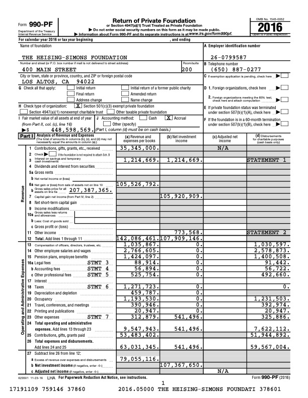 Download the 2016 Form 990-PF