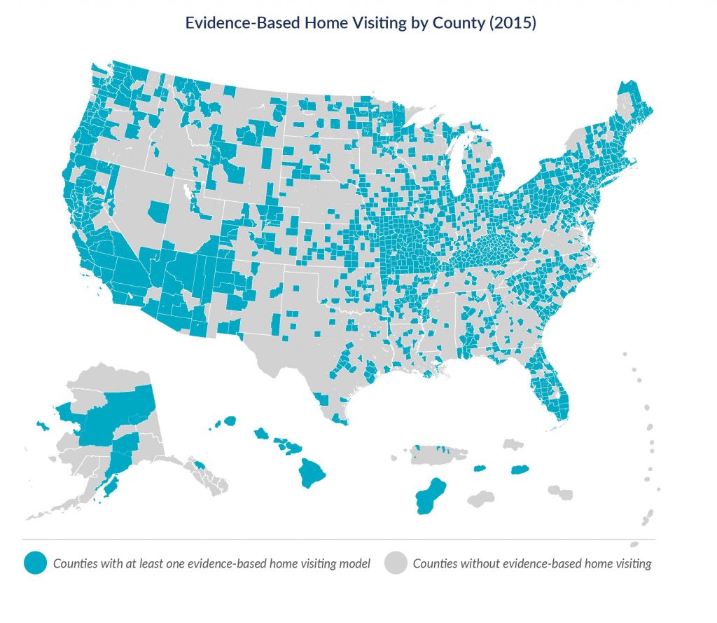 Evidence based Home Visiting by county in 2005