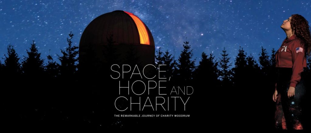 Space Hope and Charity film banner.