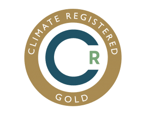 The Climate Registered Gold logo.